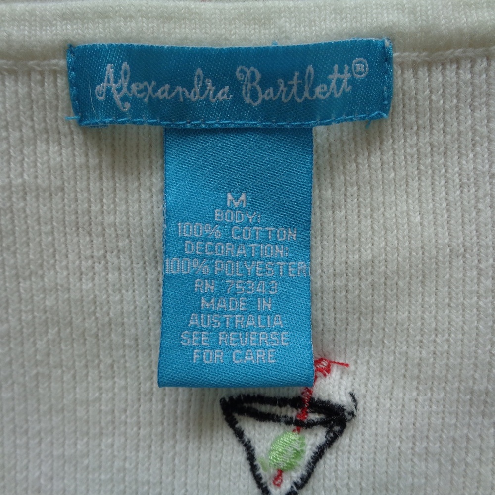 Alexandra Bartlett Martini Glass Sweater Medium - Picture 3 of 4